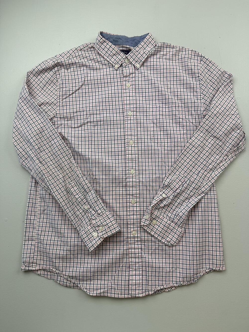 Crown & Ivy Shirt Mens Large Multicolor Plaid Long Sleeve Button Down Casual